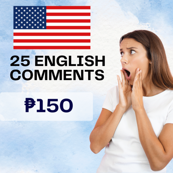 Social Media boosting 25 English comments